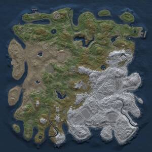 Thumbnail Rust Map: Procedural Map, Size: 4500, Seed: 429499697, 15 Monuments