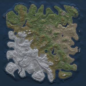 Thumbnail Rust Map: Procedural Map, Size: 4500, Seed: 107199996, 15 Monuments