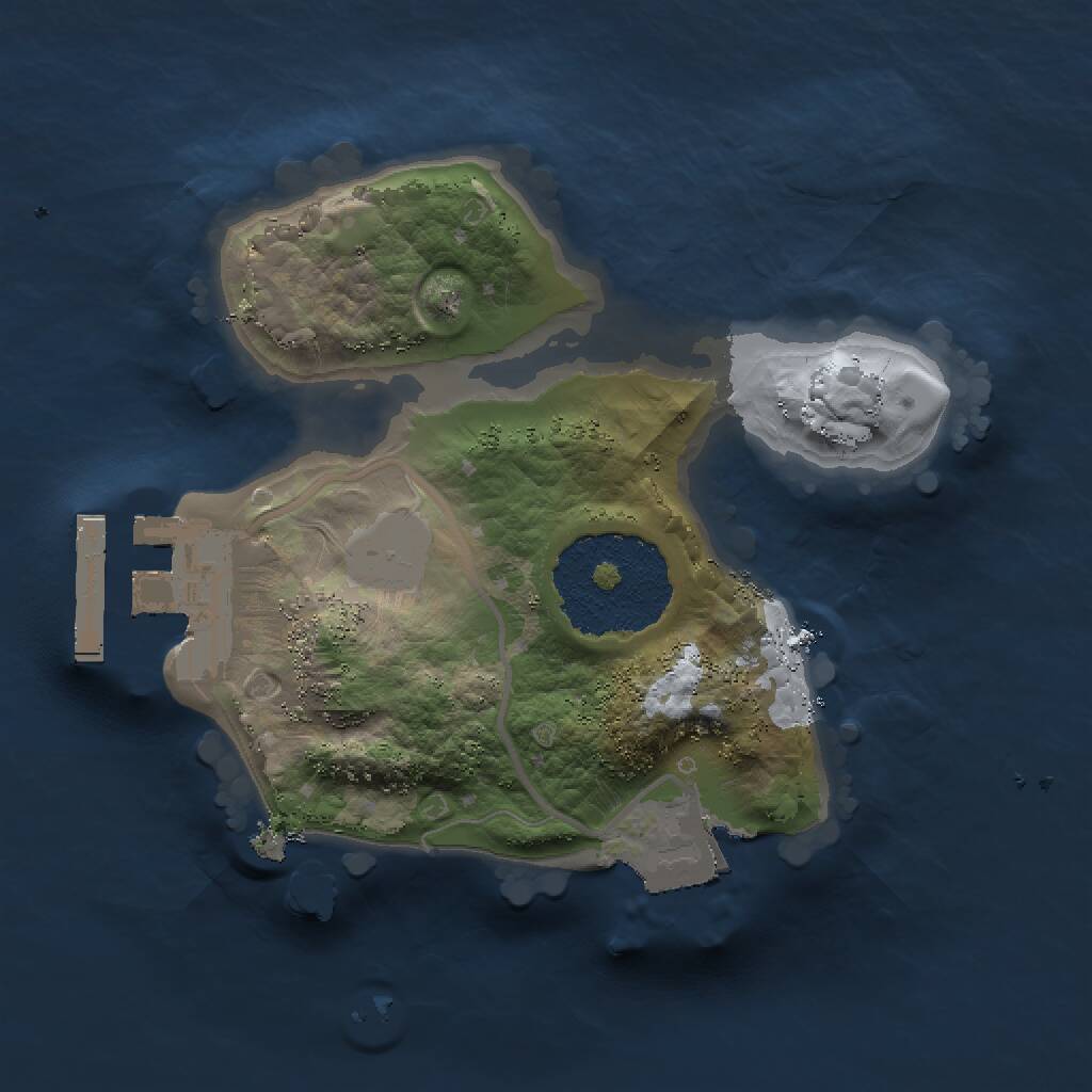 Rust Map: Procedural Map, Size: 1500, Seed: 224580414, 2 Monuments