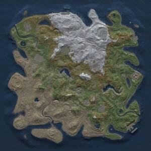 Thumbnail Rust Map: Procedural Map, Size: 4250, Seed: 453237599, 17 Monuments