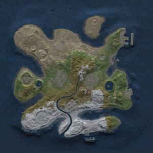 Thumbnail Rust Map: Procedural Map, Size: 2500, Seed: 349414175, 9 Monuments