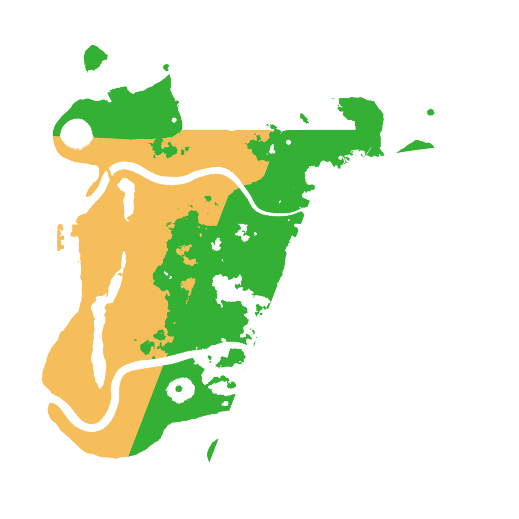 Biome Rust Map: Procedural Map, Size: 3000, Seed: 58131