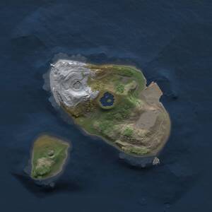 Thumbnail Rust Map: Procedural Map, Size: 1500, Seed: 1123034009, 2 Monuments