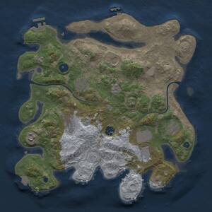 Thumbnail Rust Map: Procedural Map, Size: 3500, Seed: 483782, 14 Monuments