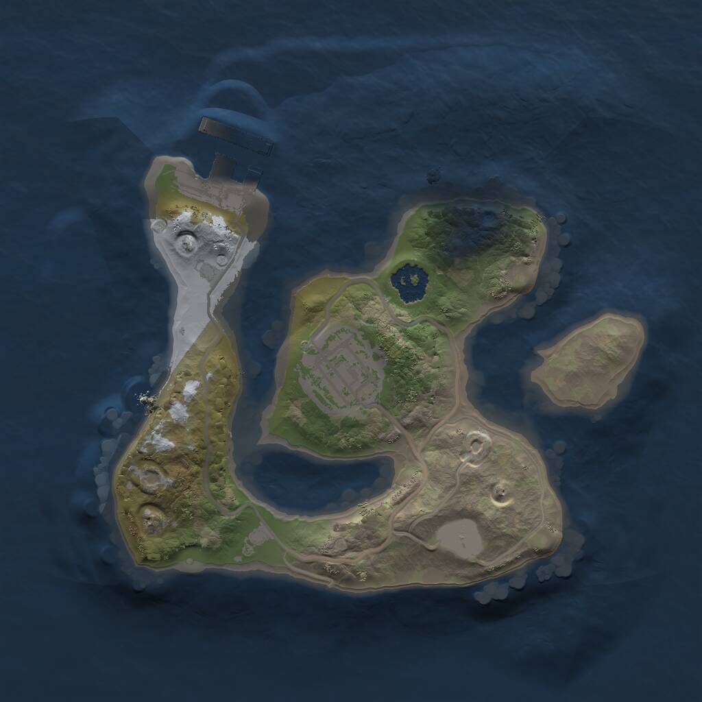 Rust Map: Procedural Map, Size: 1900, Seed: 827038889, 3 Monuments