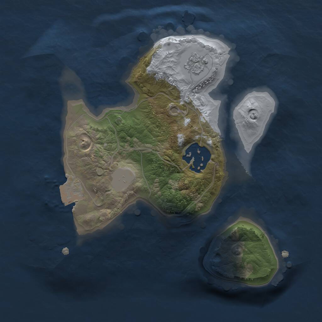 Rust Map: Procedural Map, Size: 1800, Seed: 127379090, 3 Monuments