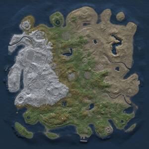 Thumbnail Rust Map: Procedural Map, Size: 4500, Seed: 1604546640, 16 Monuments