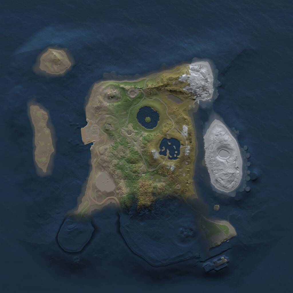 Rust Map: Procedural Map, Size: 2000, Seed: 68, 3 Monuments