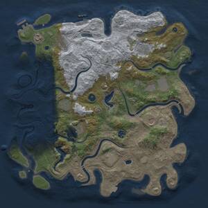 Thumbnail Rust Map: Procedural Map, Size: 4250, Seed: 1285877549, 17 Monuments