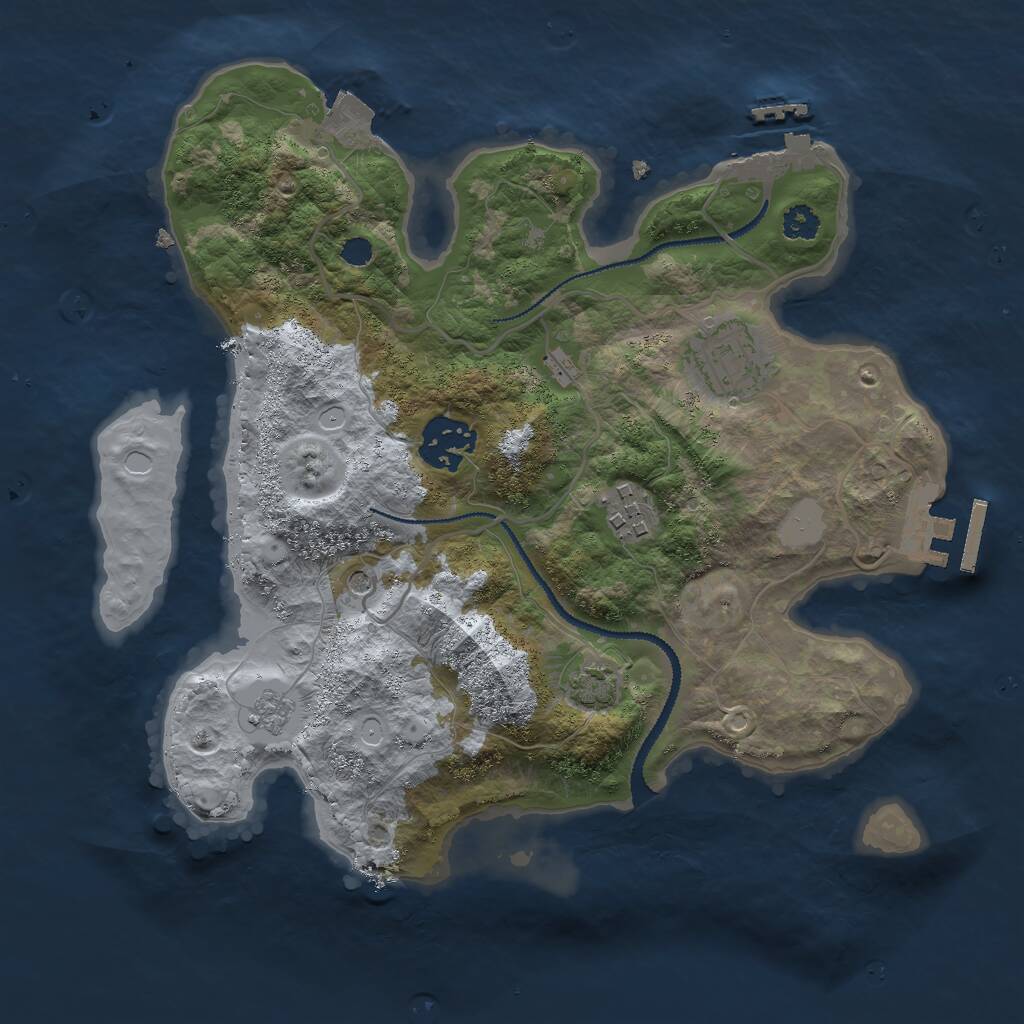 Rust Map: Procedural Map, Size: 2825, Seed: 779699744, 9 Monuments