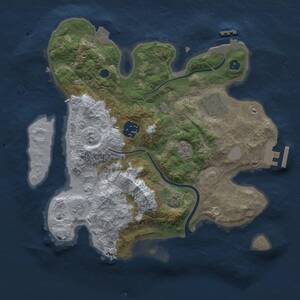 Thumbnail Rust Map: Procedural Map, Size: 2825, Seed: 779699744, 9 Monuments