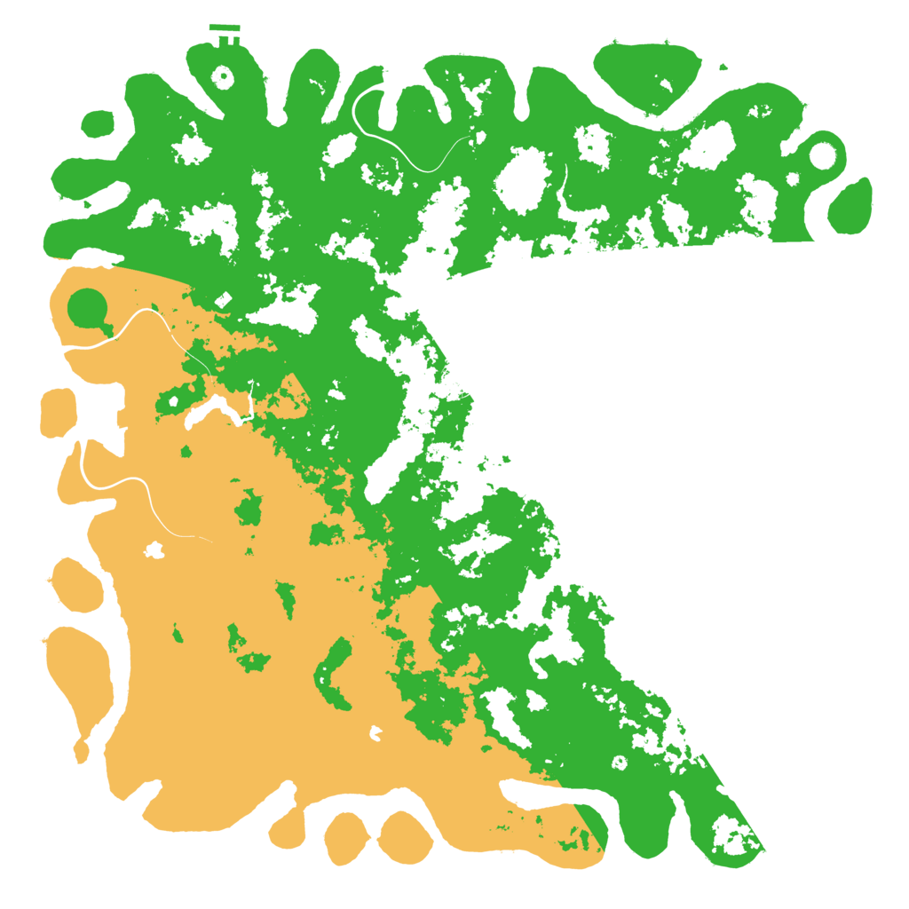 Biome Rust Map: Procedural Map, Size: 6000, Seed: 197660767