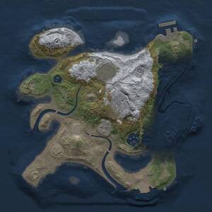 Thumbnail Rust Map: Procedural Map, Size: 2500, Seed: 204288690, 9 Monuments