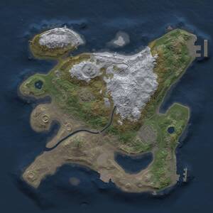 Thumbnail Rust Map: Procedural Map, Size: 2500, Seed: 204288690, 6 Monuments