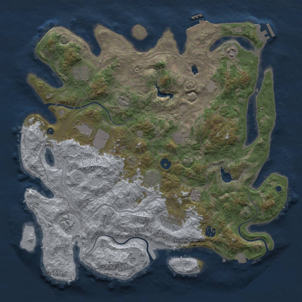 Rust Map: Procedural Map, Size: 4250, Seed: 867349301, 15 Monuments