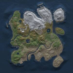 Thumbnail Rust Map: Procedural Map, Size: 2700, Seed: 943201357, 9 Monuments