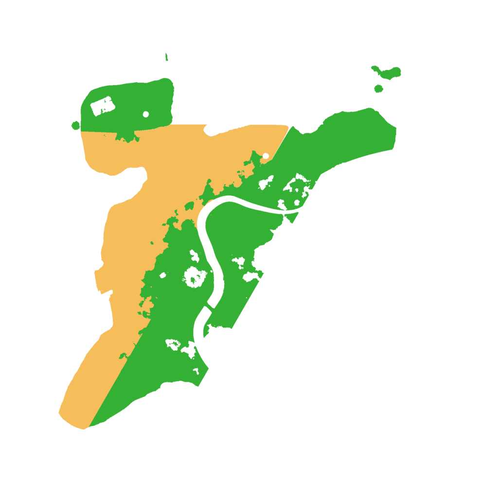 Biome Rust Map: Procedural Map, Size: 2400, Seed: 3130595