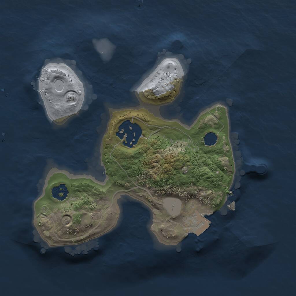 Rust Map: Procedural Map, Size: 1800, Seed: 758168880, 2 Monuments