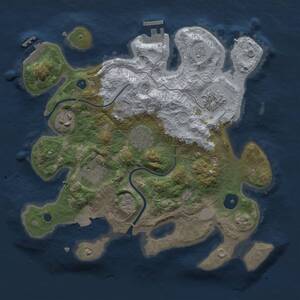 Thumbnail Rust Map: Procedural Map, Size: 3000, Seed: 2102191333, 10 Monuments