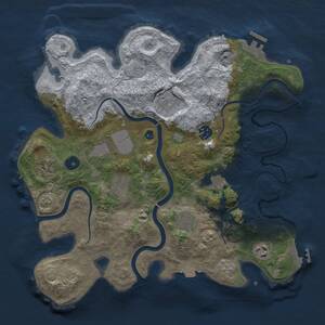Thumbnail Rust Map: Procedural Map, Size: 3500, Seed: 1952220018, 15 Monuments