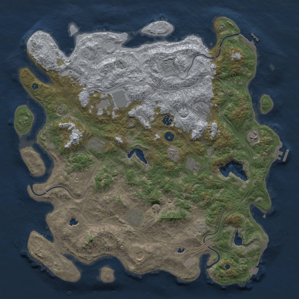 Rust Map: Procedural Map, Size: 4750, Seed: 13552, 17 Monuments