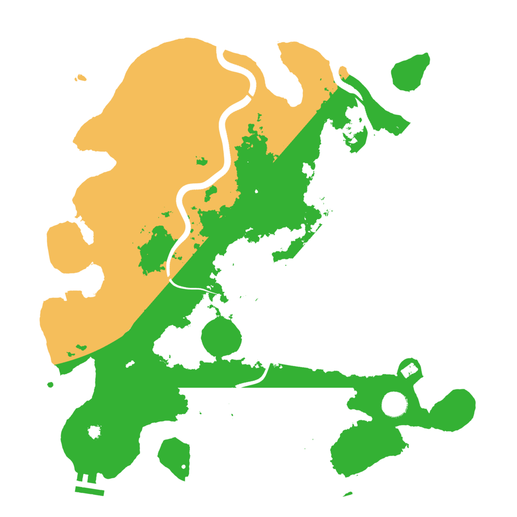 Biome Rust Map: Procedural Map, Size: 3600, Seed: 2005