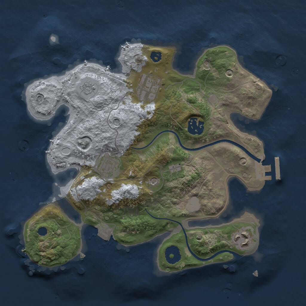 Rust Map: Procedural Map, Size: 2700, Seed: 199571935, 8 Monuments