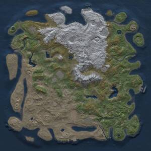 Thumbnail Rust Map: Procedural Map, Size: 5000, Seed: 5402, 17 Monuments