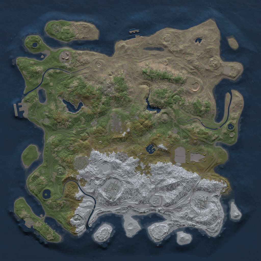 Rust Map: Procedural Map, Size: 4255, Seed: 1146097963, 15 Monuments