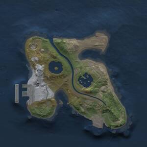 Thumbnail Rust Map: Procedural Map, Size: 1600, Seed: 1550477054, 3 Monuments