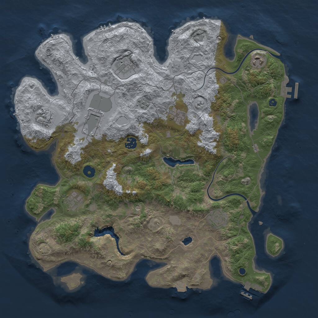 Rust Map: Procedural Map, Size: 4000, Seed: 1698130581, 15 Monuments