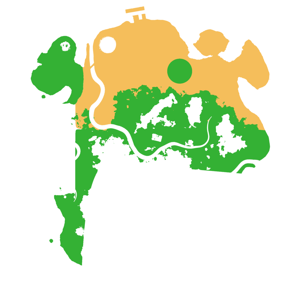 Biome Rust Map: Procedural Map, Size: 3200, Seed: 132028832