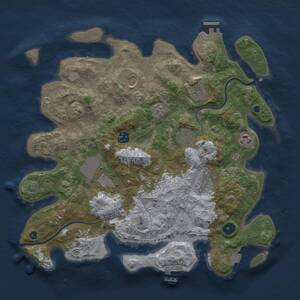 Thumbnail Rust Map: Procedural Map, Size: 3750, Seed: 1404394994, 14 Monuments