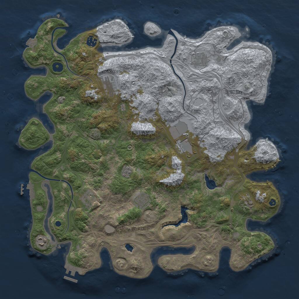 Rust Map: Procedural Map, Size: 4300, Seed: 1521274729, 15 Monuments