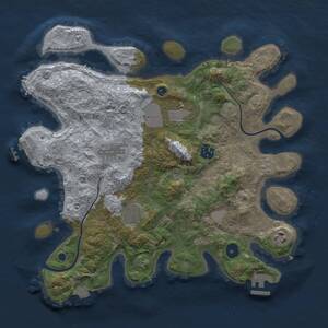 Thumbnail Rust Map: Procedural Map, Size: 3500, Seed: 1324357440, 12 Monuments