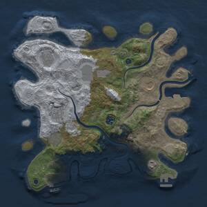 Thumbnail Rust Map: Procedural Map, Size: 3500, Seed: 1324357440, 14 Monuments