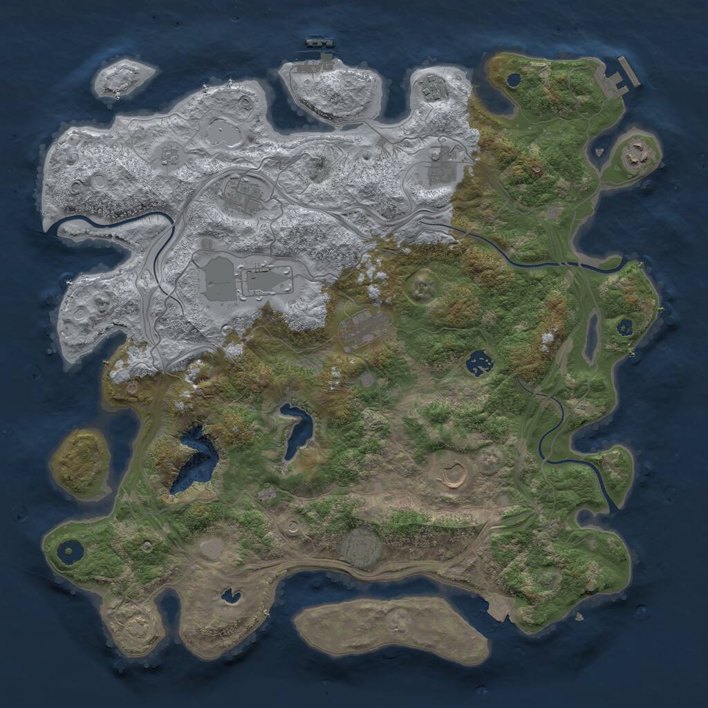 Rust Map: Procedural Map, Size: 4250, Seed: 242002046, 15 Monuments