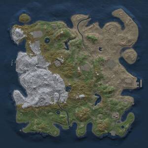 Thumbnail Rust Map: Procedural Map, Size: 4000, Seed: 383751548, 14 Monuments