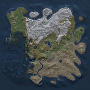 Thumbnail Rust Map: Procedural Map, Size: 4000, Seed: 1332710815, 13 Monuments