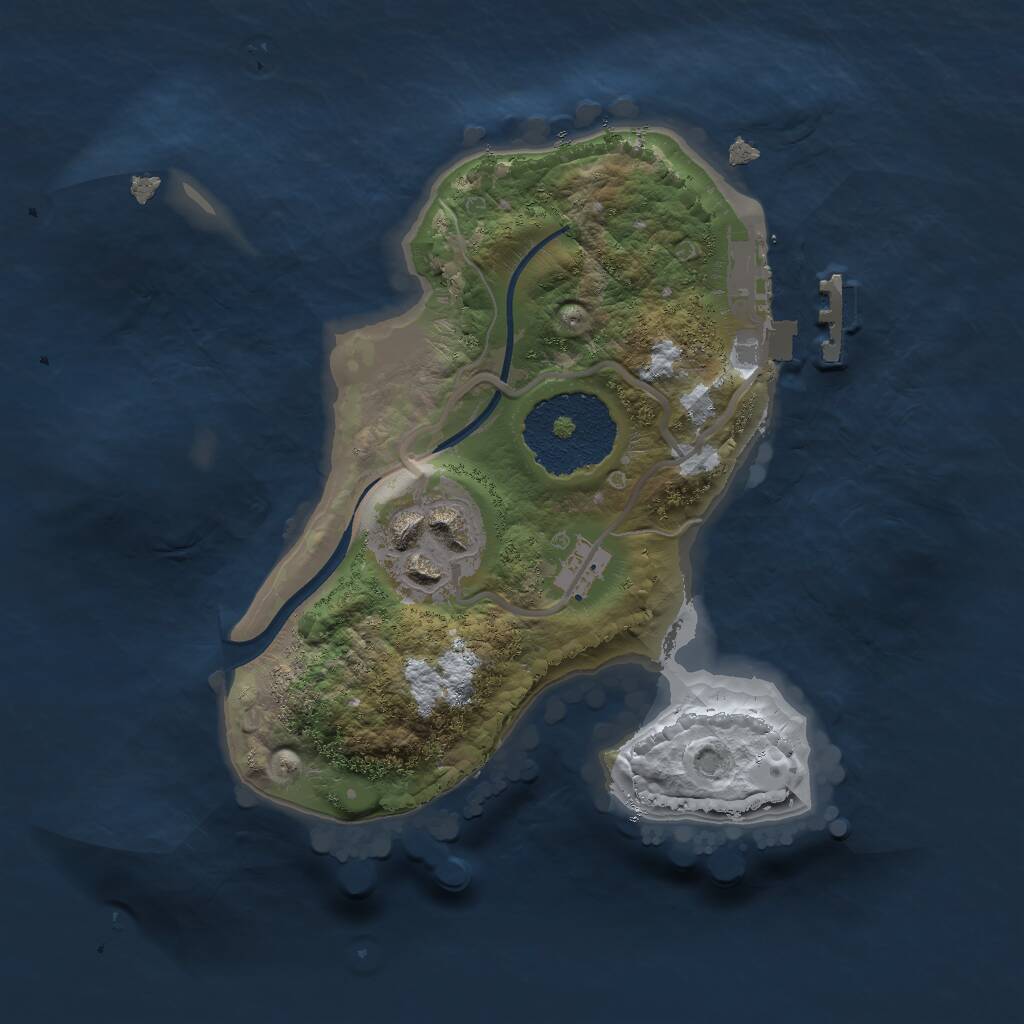 Rust Map: Procedural Map, Size: 1800, Seed: 23, 3 Monuments