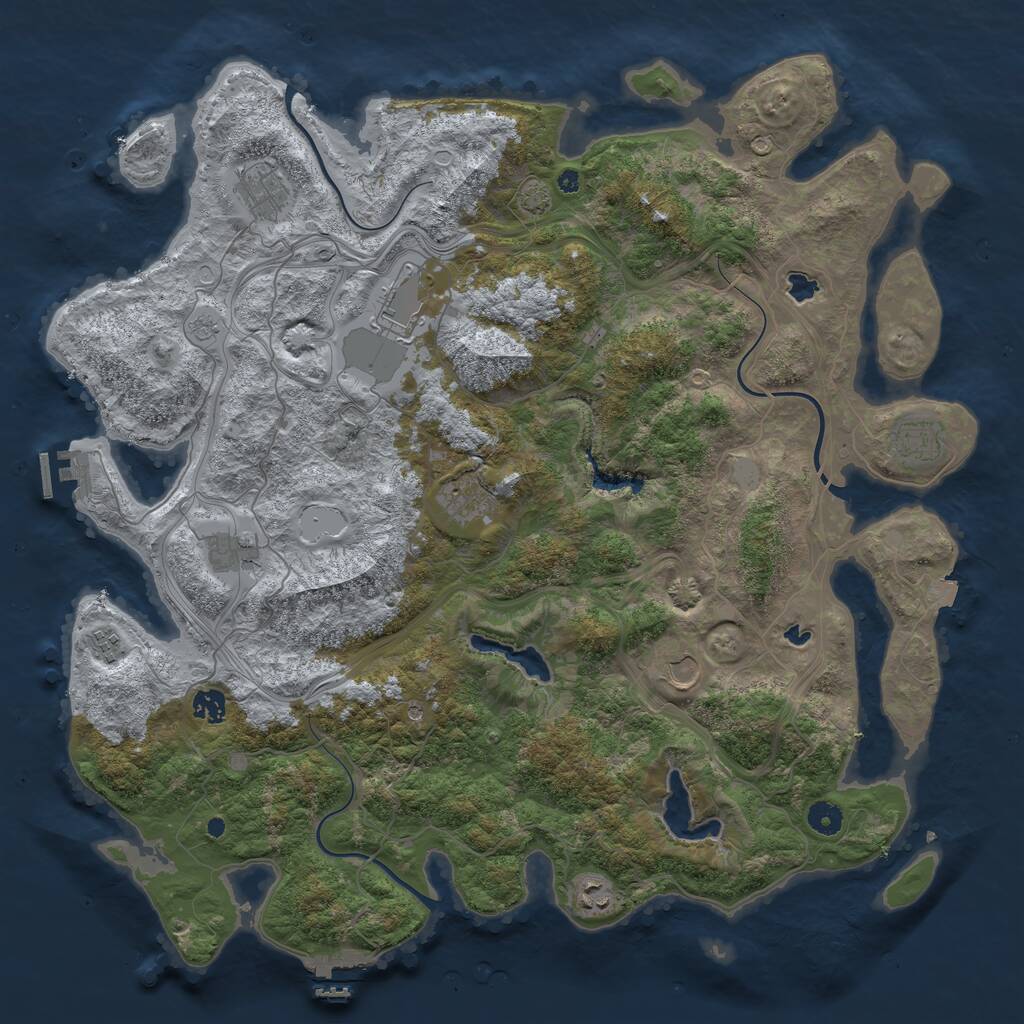 Rust Map: Procedural Map, Size: 4500, Seed: 1586544921, 15 Monuments