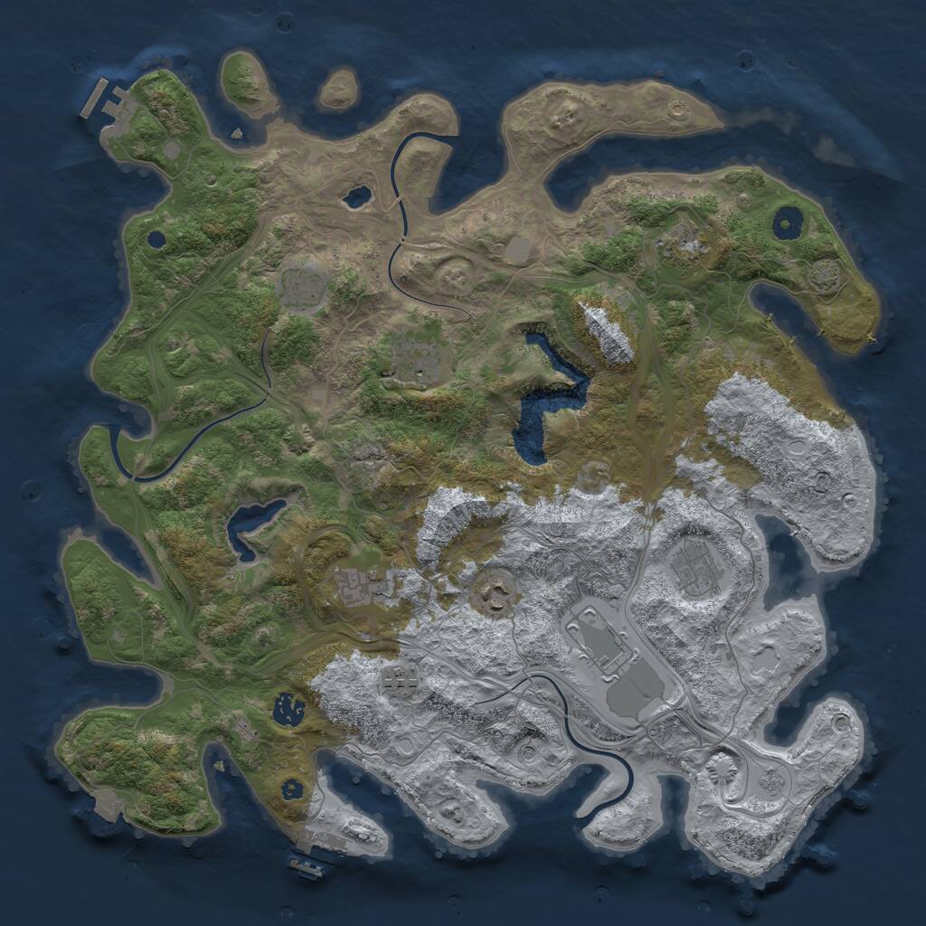 Rust Map: Procedural Map, Size: 4250, Seed: 1398473075, 15 Monuments