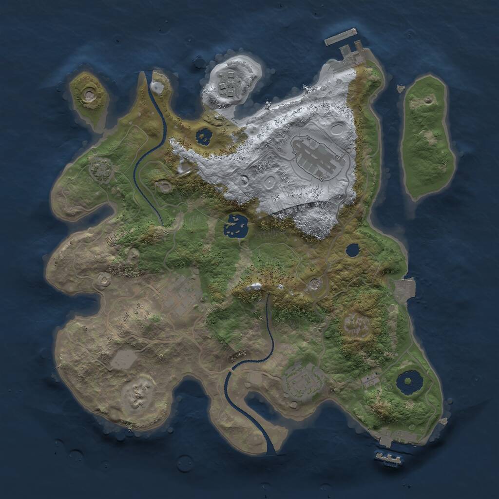 Rust Map: Procedural Map, Size: 3000, Seed: 1178311003, 10 Monuments