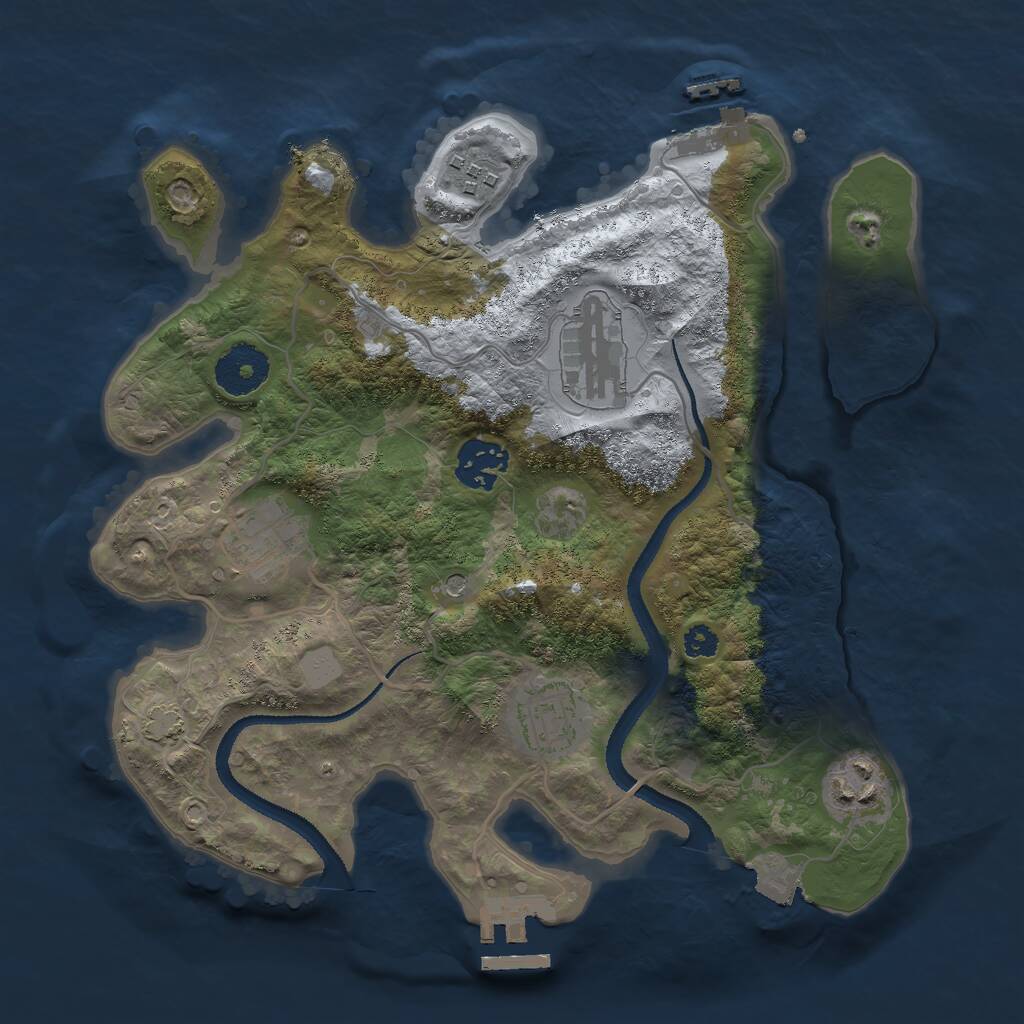 Rust Map: Procedural Map, Size: 3000, Seed: 1178311003, 11 Monuments