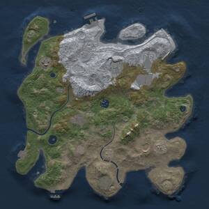 Thumbnail Rust Map: Procedural Map, Size: 3500, Seed: 564998712, 14 Monuments