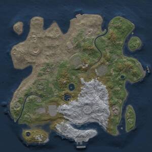 Thumbnail Rust Map: Procedural Map, Size: 3500, Seed: 351406854, 14 Monuments