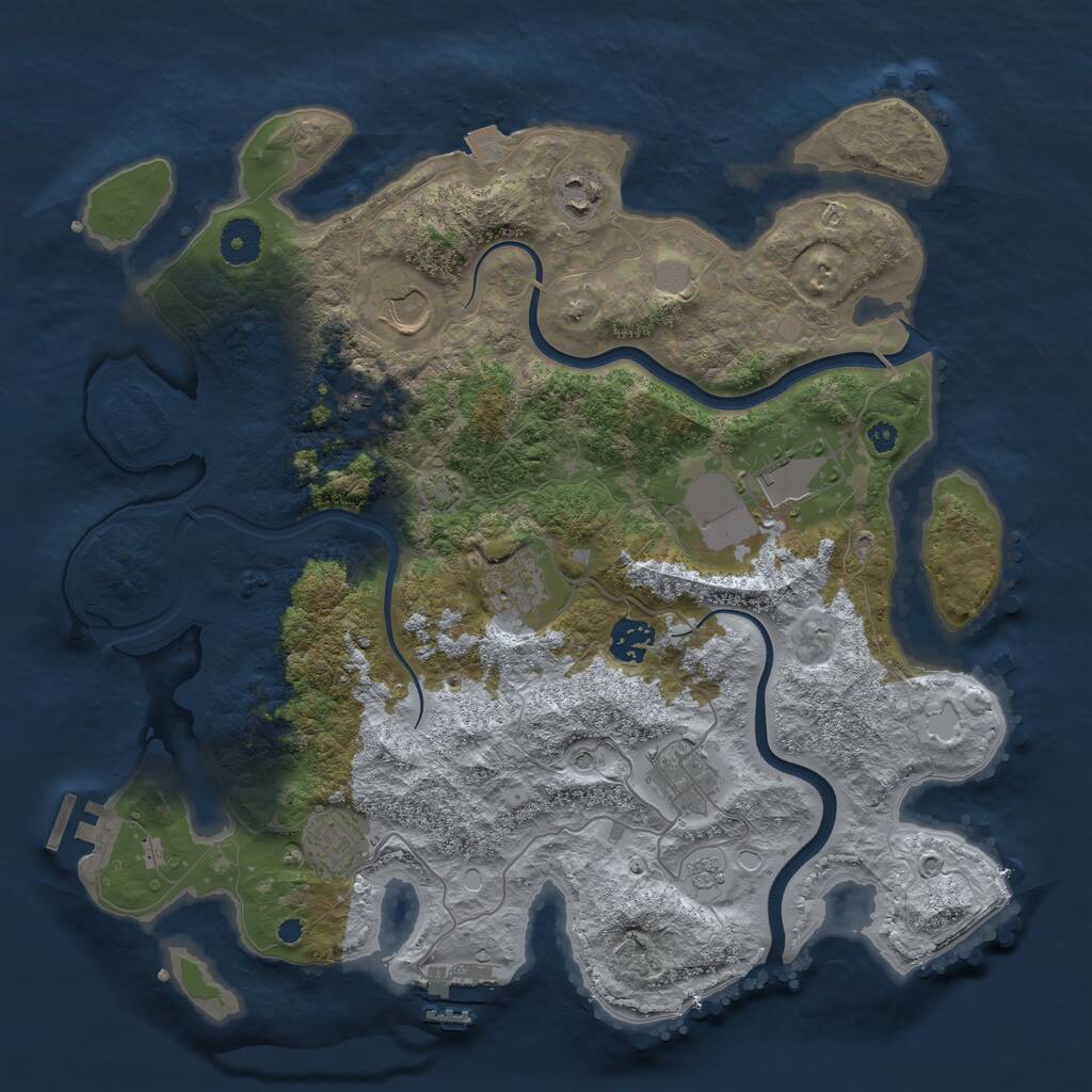 Rust Map: Procedural Map, Size: 3700, Seed: 1771237367, 14 Monuments