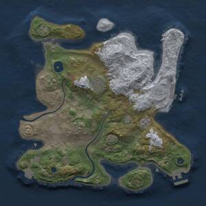 Thumbnail Rust Map: Procedural Map, Size: 3000, Seed: 97685411, 8 Monuments