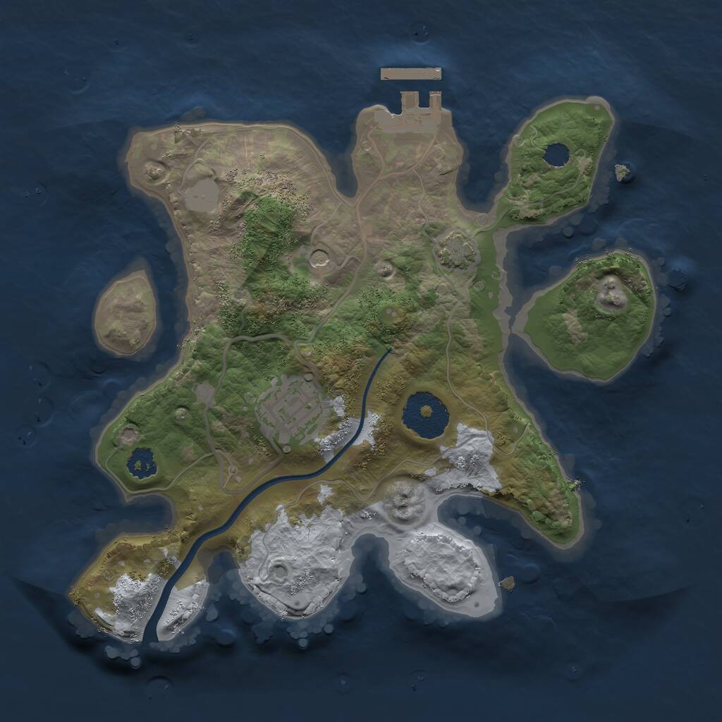 Rust Map: Procedural Map, Size: 2400, Seed: 30, 5 Monuments