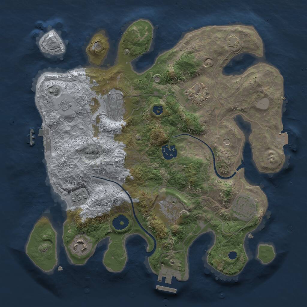 Rust Map: Procedural Map, Size: 3000, Seed: 1802118032, 13 Monuments